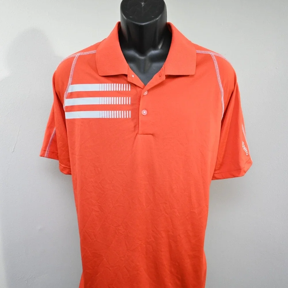 Adidas Golf Polo AdiZero Red‎ Performance Wicking Short Sleeve Mens Size XL